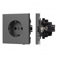 Механизм электрической розетки SCT-NOBE-MEU1-SFPL-GR (230V, 16A) (Arlight, -)