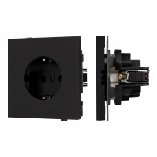 Механизм электрической розетки SCT-TENDO-MEU1-SFPL-BK (230V, 16A) (Arlight, -)