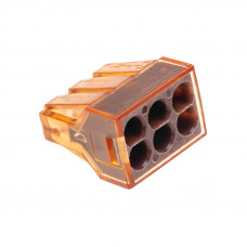 Экспресс-клемма СМК 773-606 с пастой, 6-проводная 0,75-4 мм² (блистер 5 шт/уп) REXANT