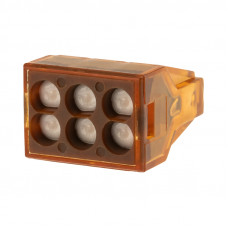 Экспресс-клемма СМК 773-606 с пастой, 6-проводная 0,75-4 мм² (50 шт/уп) REXANT