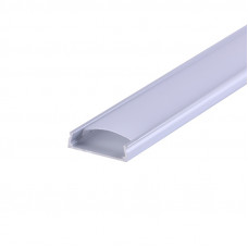 Комплект накладной алюминиевого профиля с рассеивателем, 24х6мм, 1м REXANT 