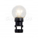 Лампа шар 6 LED вместе с патроном для белт-лайта, цвет: Тёплый белый, 45мм, прозрачная колба