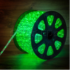 Дюралайт LED, эффект мерцания (2W) - зеленый, бухта 100м